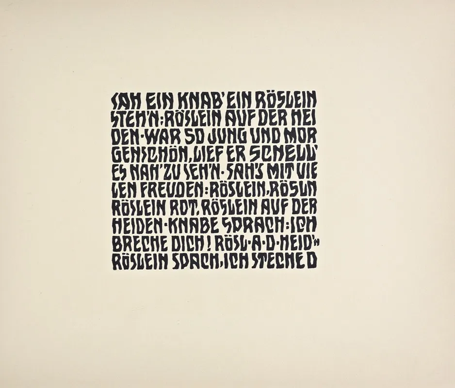 Beispiele Kunstlerischer Schrift Pl 083 by Rudolf von Larisch - Canvas Print