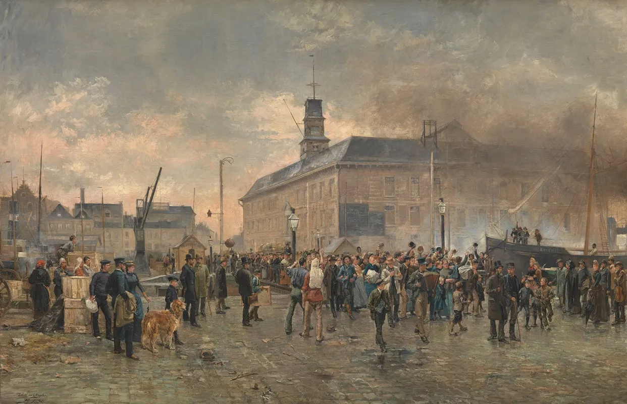 Belgian Emigrants by Louis Van Engelen - Canvas Print