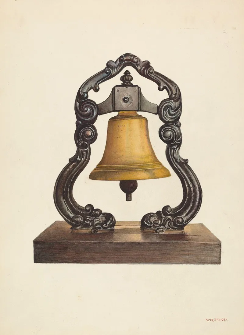 Bell From Ship by Robert W.R. Taylor - Canvas Print