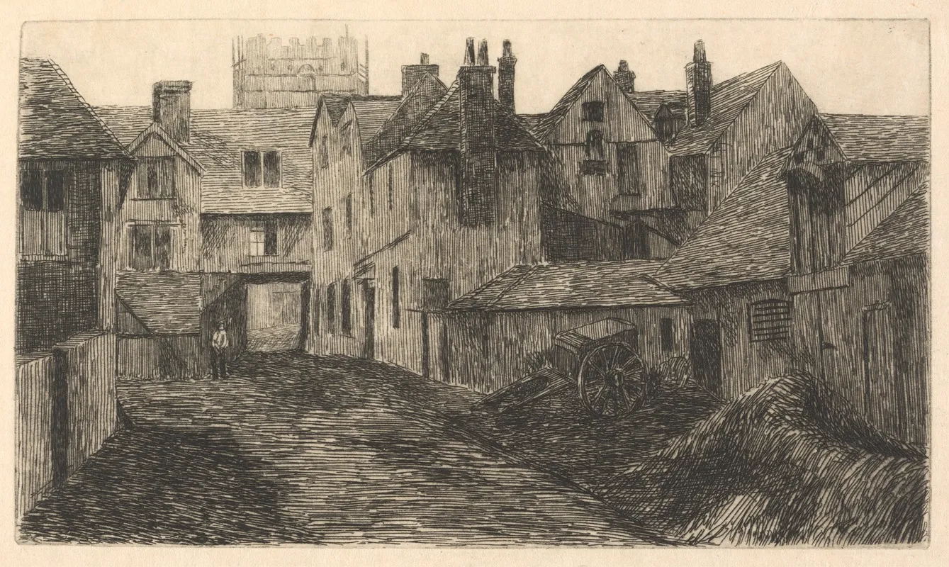 Bell Inn Edmonton Back View Outer Suburb North by Edwin Edwards - Canvas Print