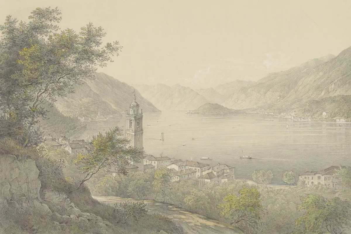 Bellagio Aan Het Comomeer 2 by Karoly Lajos Libay - Canvas Print