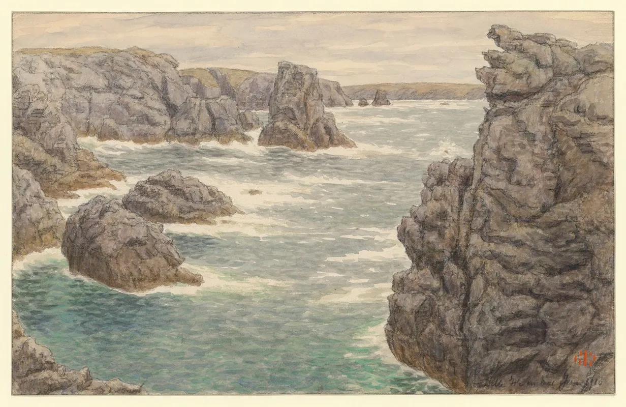 Belle Isle En Mer Vue De La Cote Des Poulains
