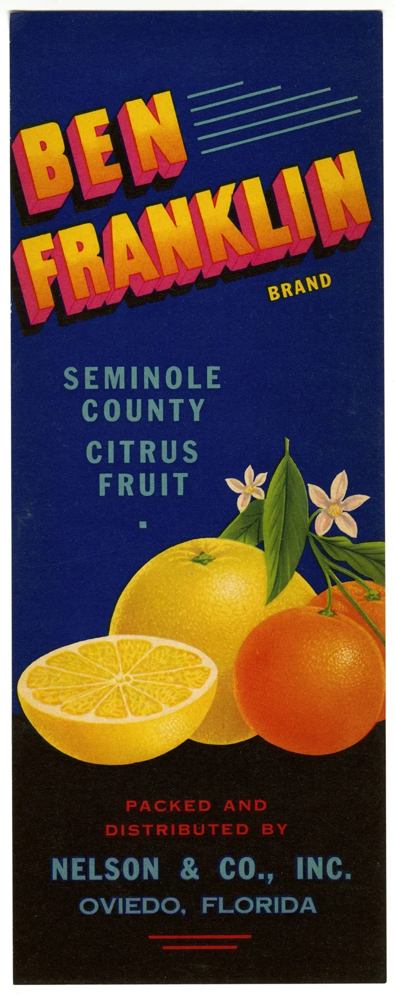 Ben Franklin Brand Citrus Label 3