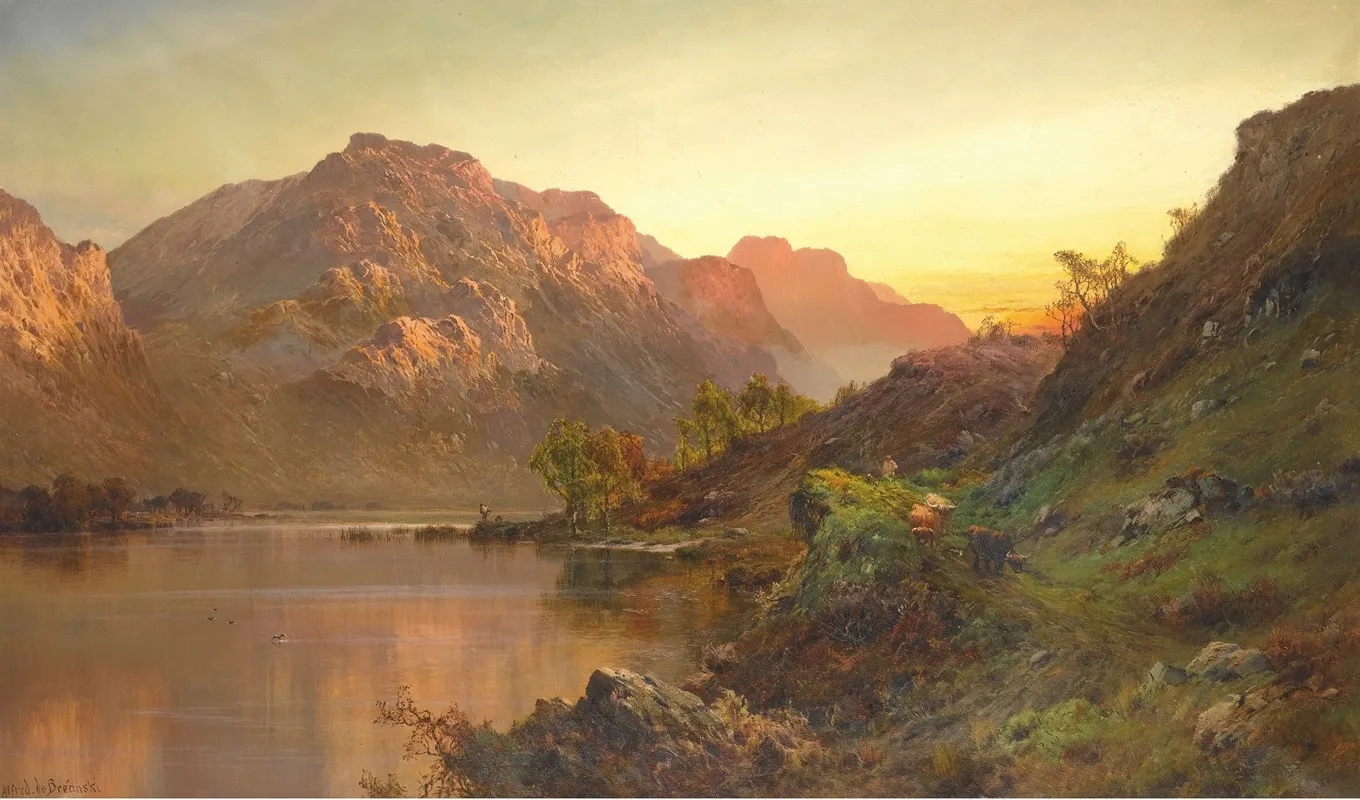 Ben Lomond by Alfred de Bréanski - Canvas Print