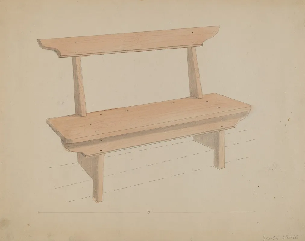 Bench 3 by Donald Streeter - Canvas Print