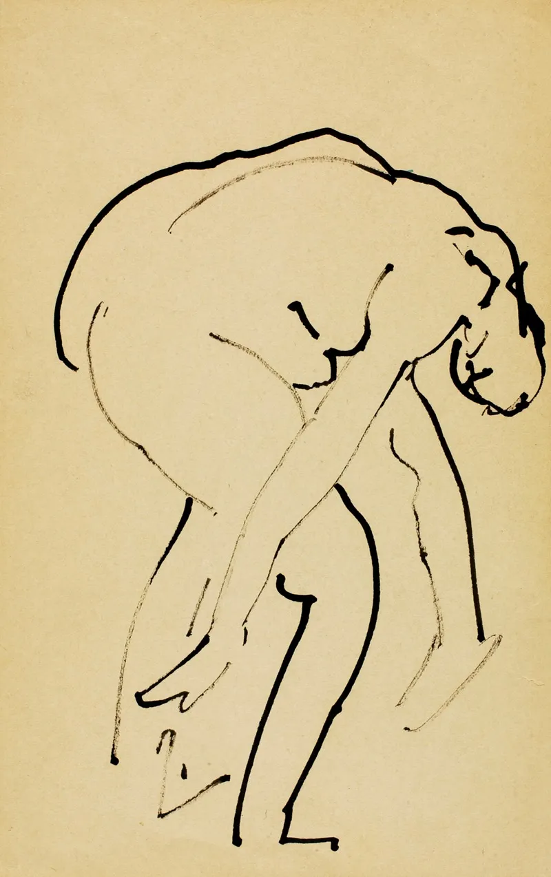 Bending Nude by Alfred Henry Maurer - Canvas Print