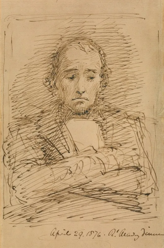Benjamin Disraeli Sketched At A Royal Academy Dinner by George Richmond - Canvas Print