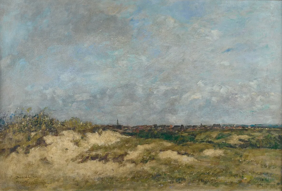 Berck Les Dunes Par Gros Temps 2 by Eugène Boudin - Canvas Print