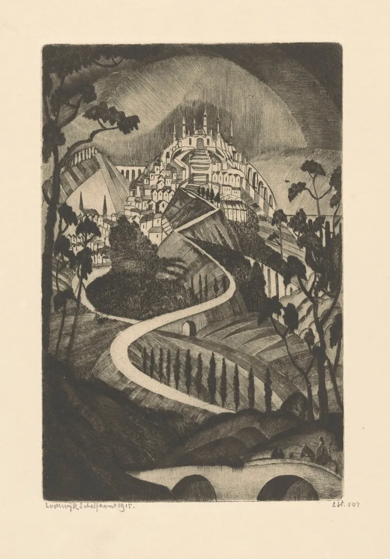 Berg La Montagne by Lodewijk Schelfhout - Canvas Print