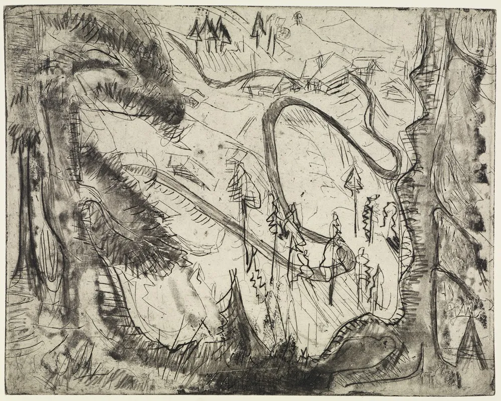Bergweg Von Oben Gesehen