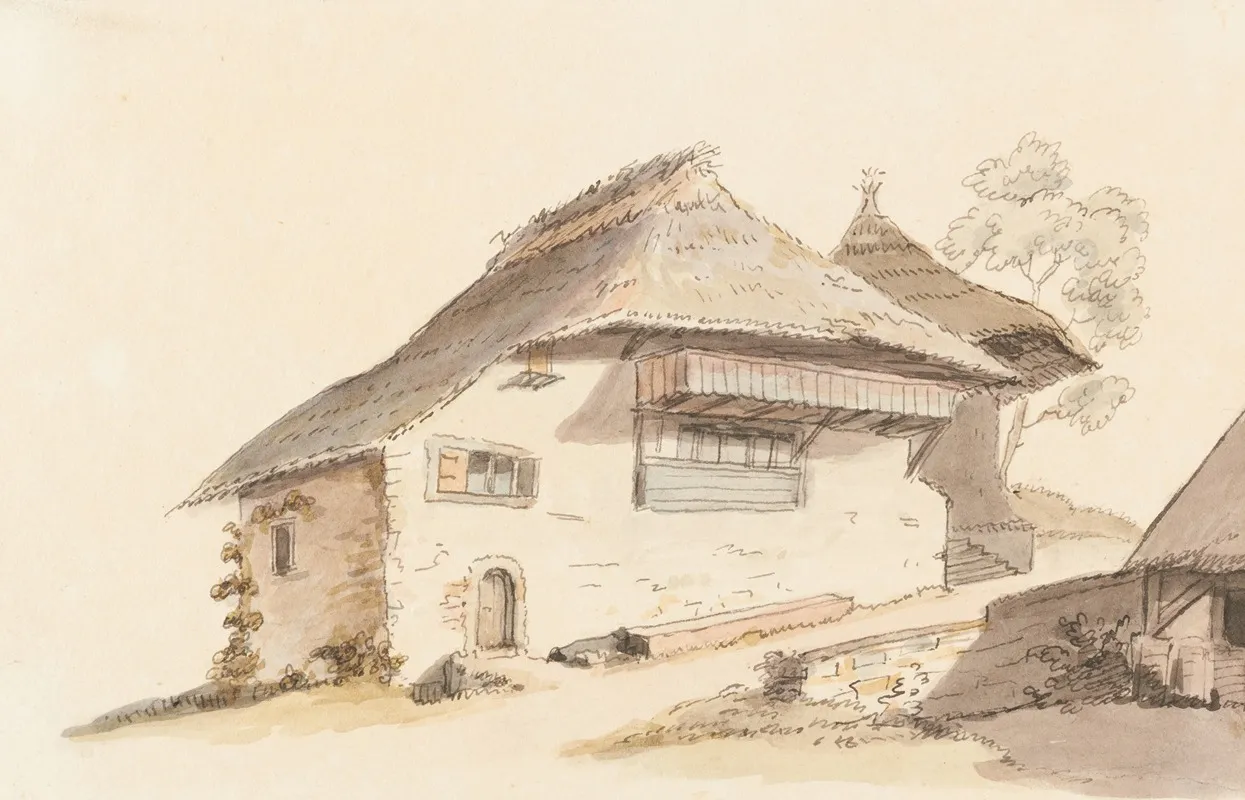 Berner Bauernhaus 4 by Johann Ludwig Aberli - Canvas Print