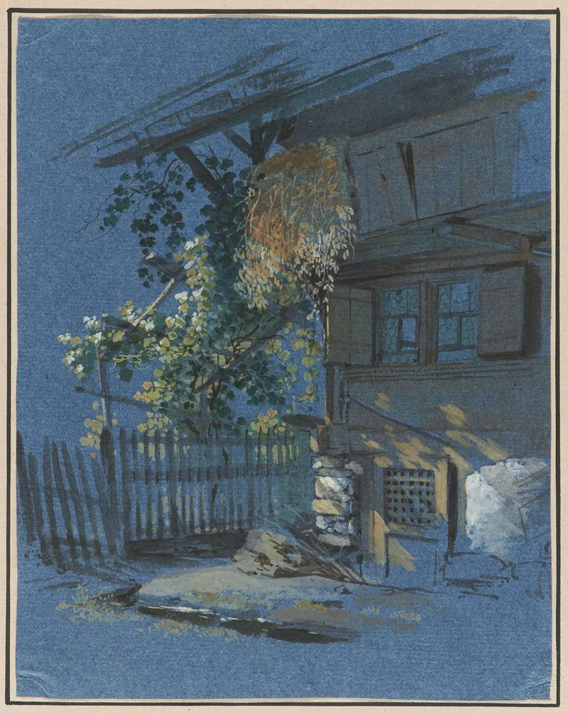 Berner Oberlander Bauernhaus Im Mondschein