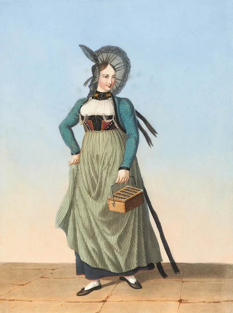 Bernoise En Costume Dete by Gabriel Lory the older - Canvas Print