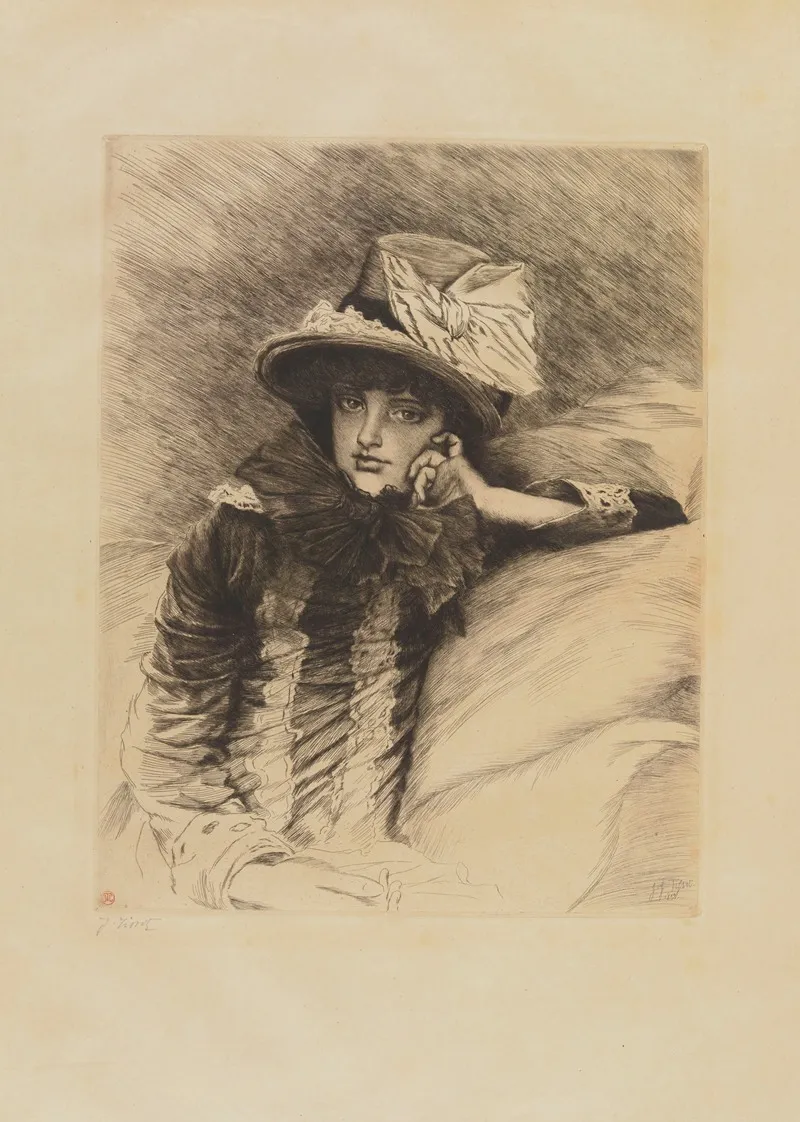 Berthe 2 by James Tissot - Canvas Print