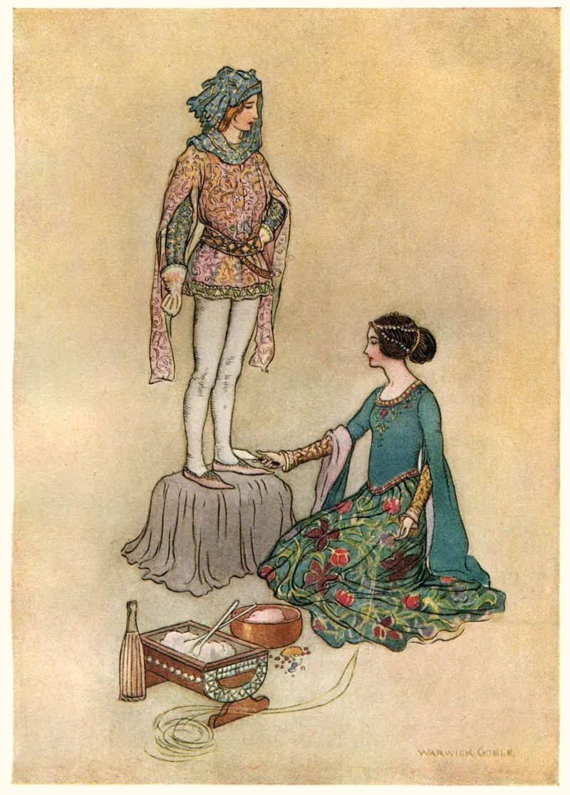Betta Making Pintosmalto by Warwick Goble - Canvas Print