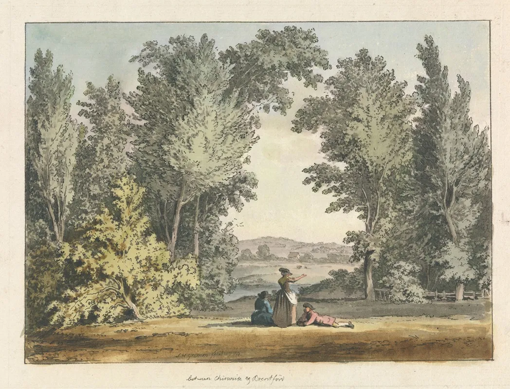 Between Chiswick And Brentford by Samuel Hieronymus Grimm - Canvas Print
