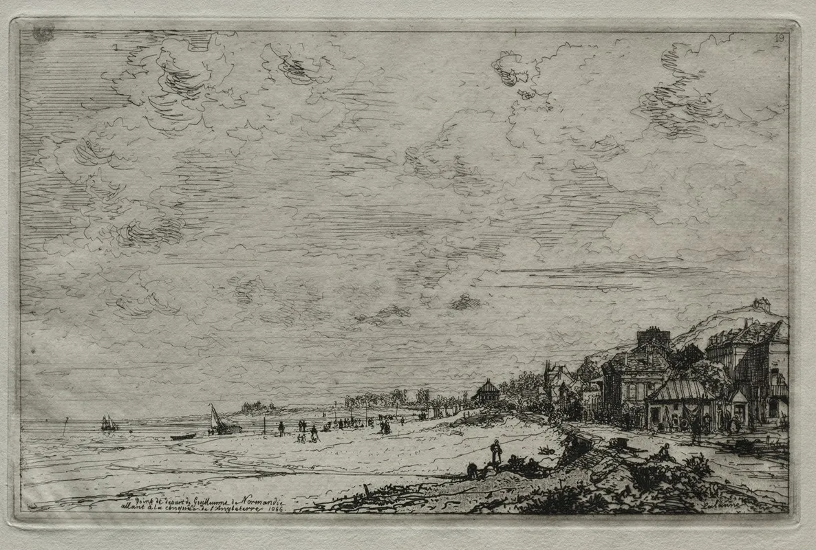 Beuzeval Opening To La Dive Calvados by Maxime Lalanne - Canvas Print