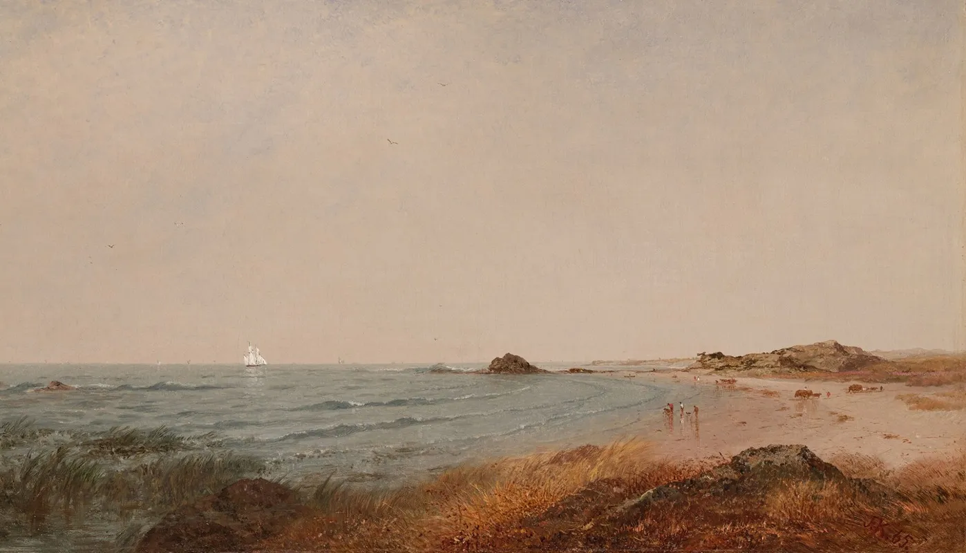 Beverly Beach Massachusetts by John Frederick Kensett - Canvas Print