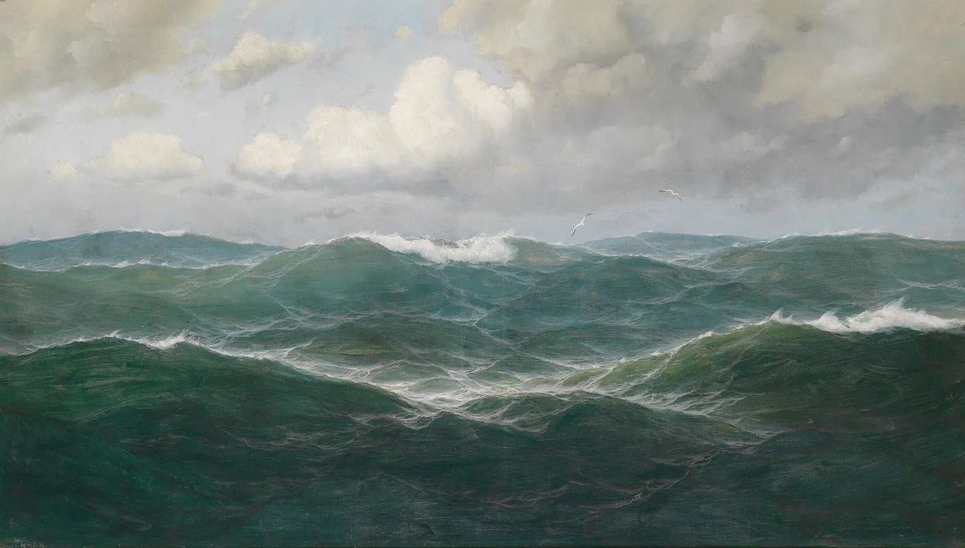 Bewegte See by Max Jensen - Canvas Print
