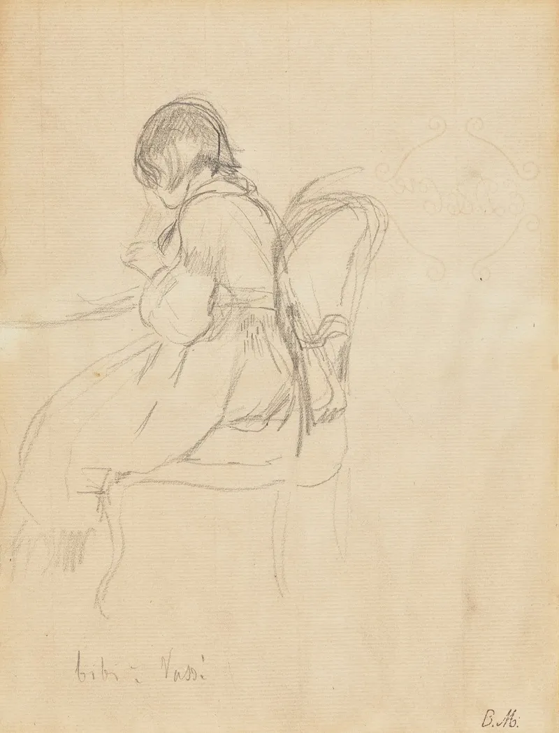 Bibi A Vasse Julie Manet Rouart by Berthe Morisot - Canvas Print