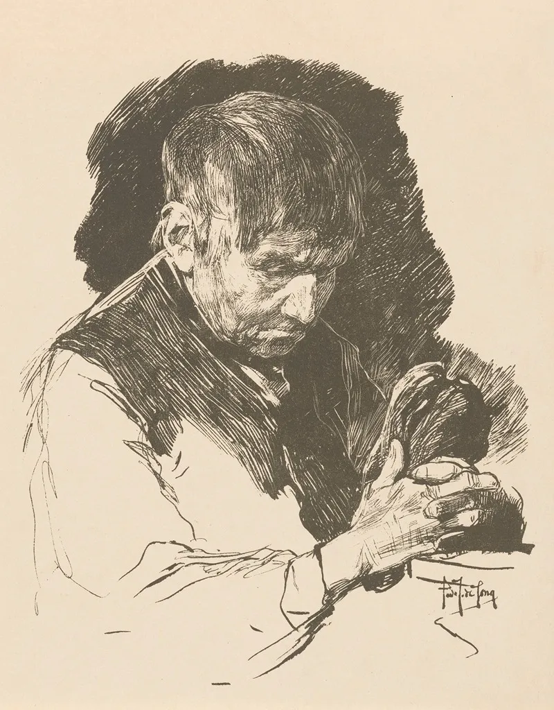 Biddende Man Met Gevouwen Handen