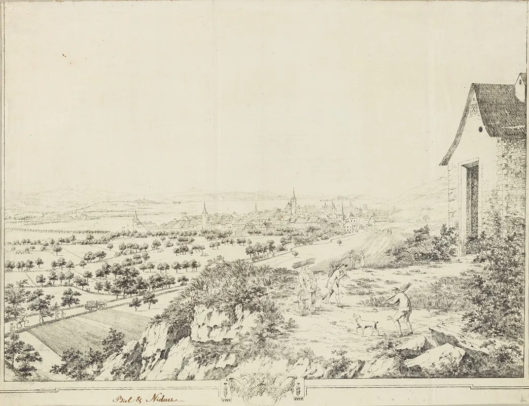 Biel Nidau by Niklaus Sprüngli - Canvas Print