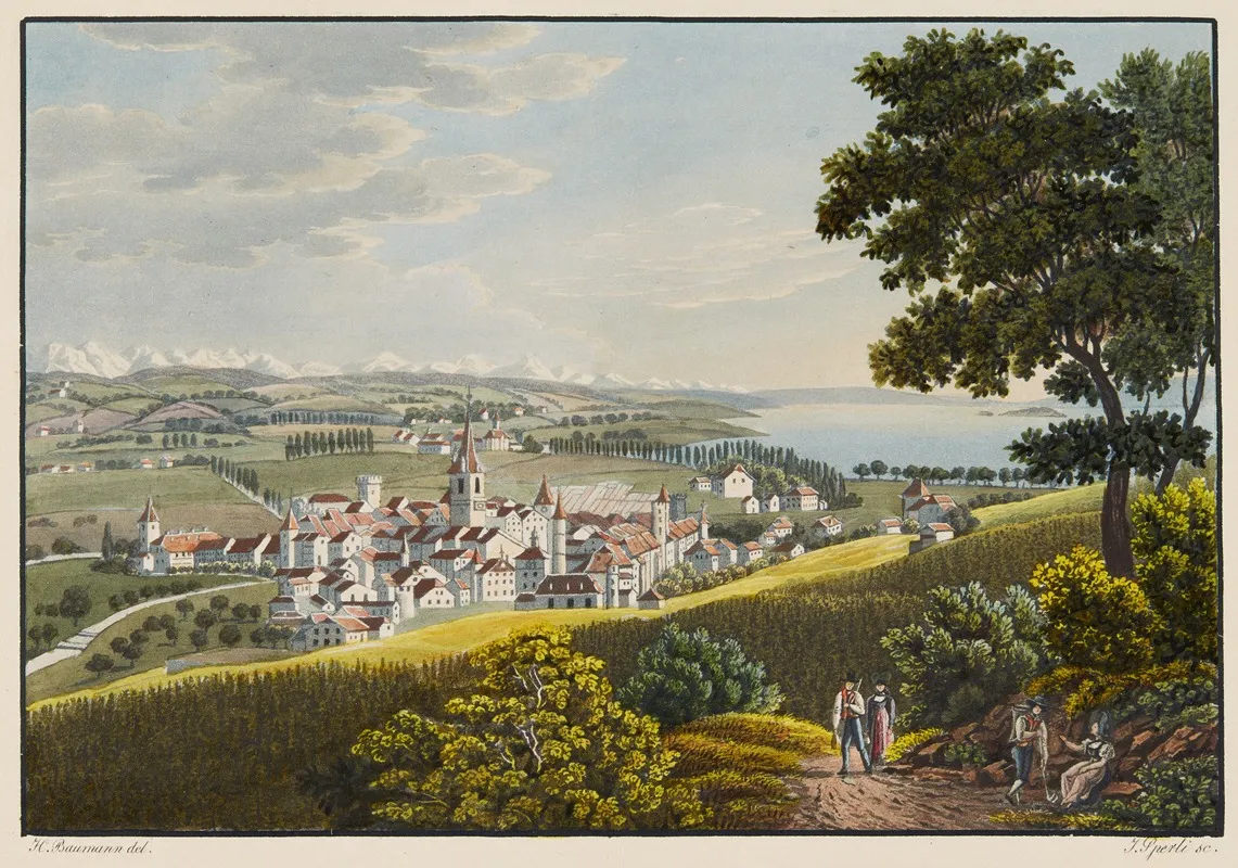 Bienne by Jean Henri Baumann - Canvas Print