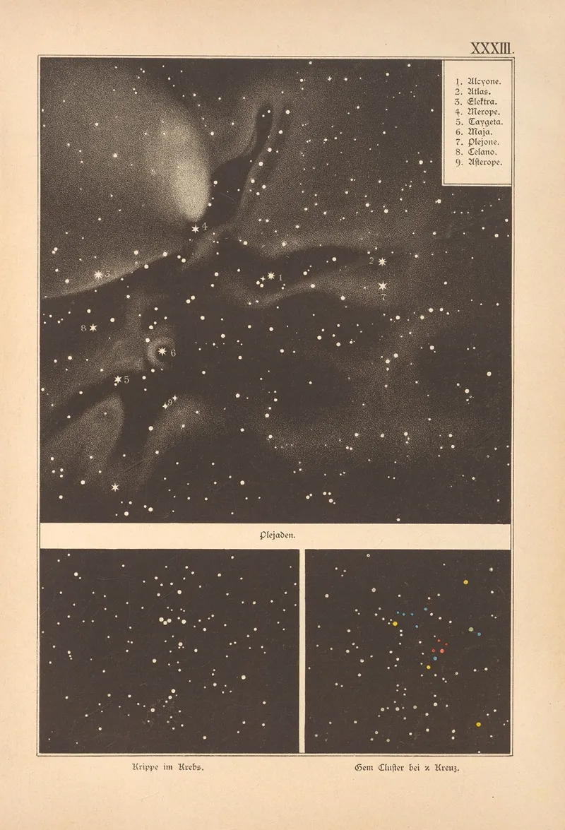 Bilder Atlas Der Sternenwelt Eine Astronomie Fur Jedermann Pl 29 by Edmund Weiss - Canvas Print