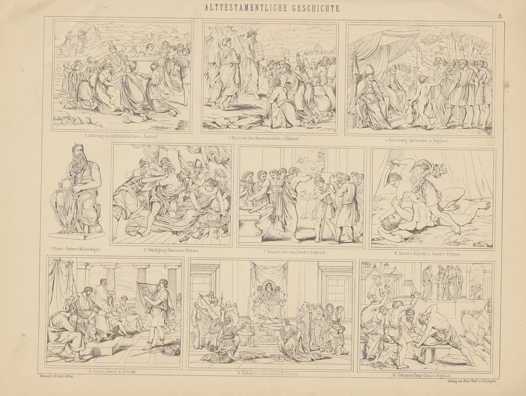 Bilder Atlas Zur Weltgeschichte Pl 003 by Ludwig Weisser - Canvas Print