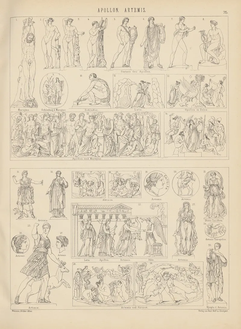 Bilder Atlas Zur Weltgeschichte Pl 074 by Ludwig Weisser - Canvas Print