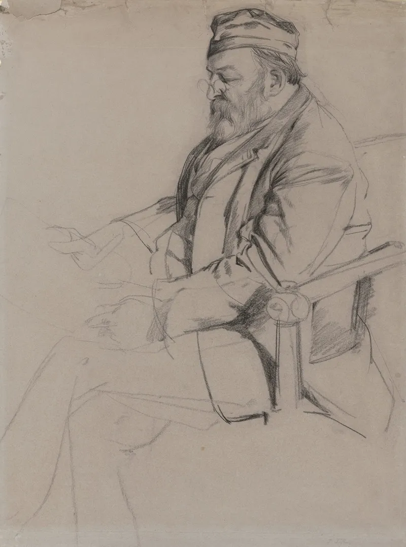 Bildnis Des Malers Jakob Wick by Fritz Boehle - Canvas Print