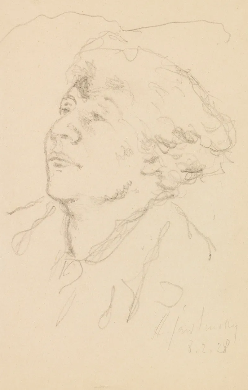 Bildnis Tony Kirchhoff by Alexej von Jawlensky - Canvas Print