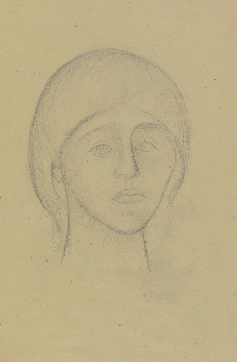 Bildniskopf Maria Blumenthal by Hermann Blumenthal - Canvas Print