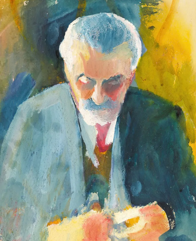Bildnisstudie Bernhard Koehler by August Macke - Canvas Print