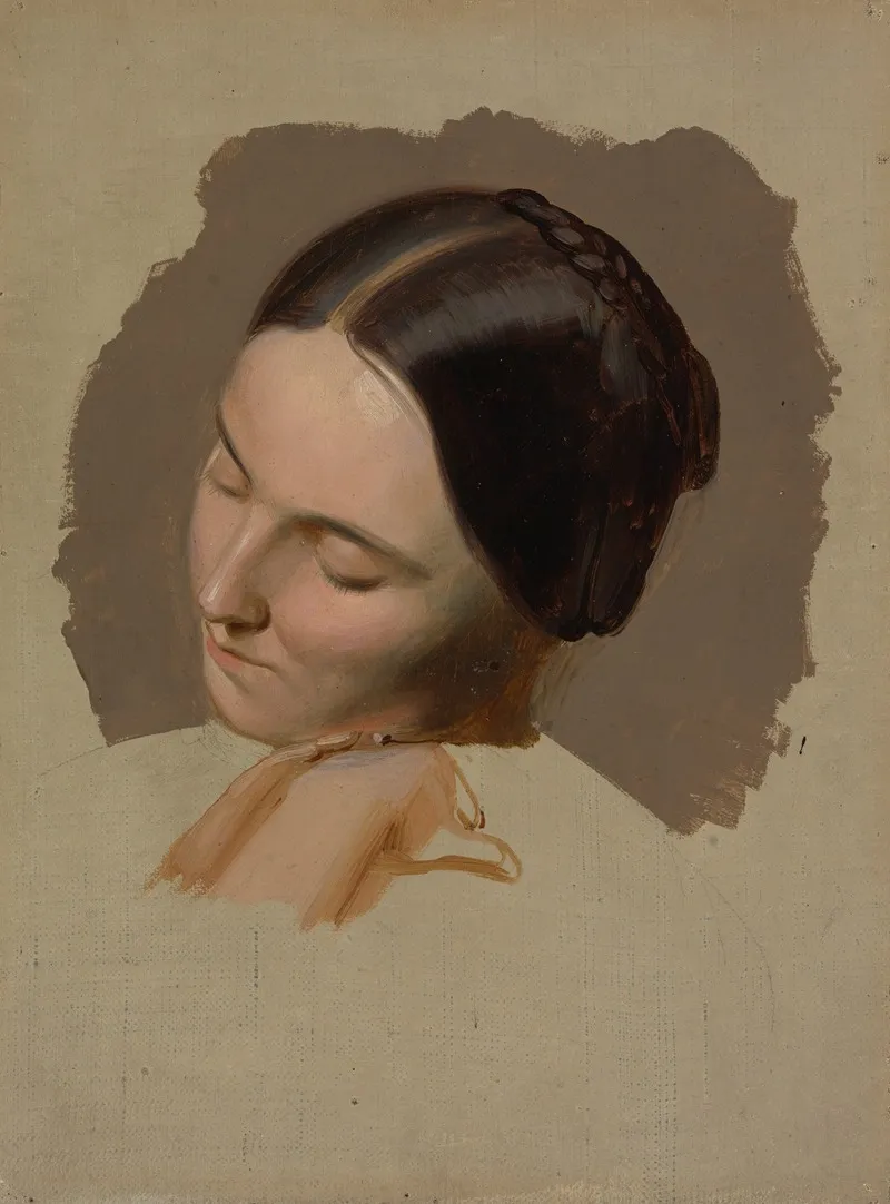 Bildnisstudie Eines Frauenkopfes