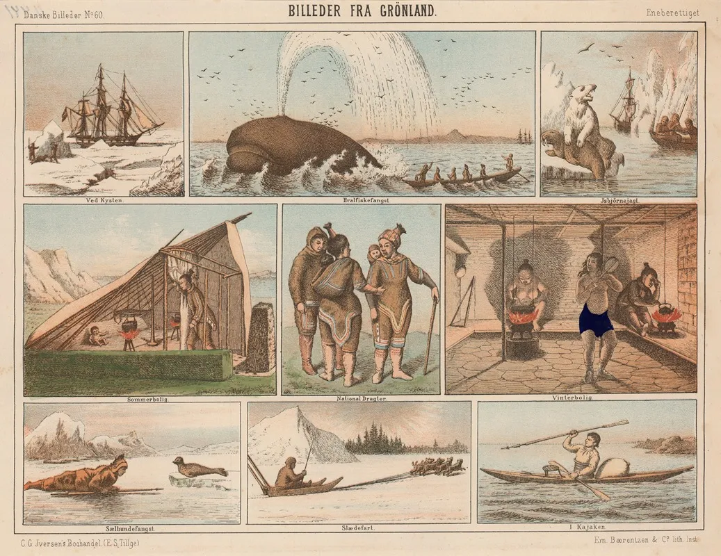 Billeder Fra Gronland by Emil Bærentzen - Canvas Print