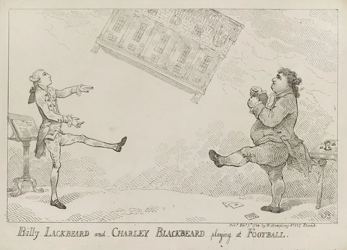 Billy Lackbeard And Charley Blackbeard Playing At Football