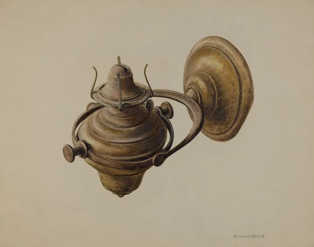 Binnacle Lamp by Herman O. Stroh - Canvas Print
