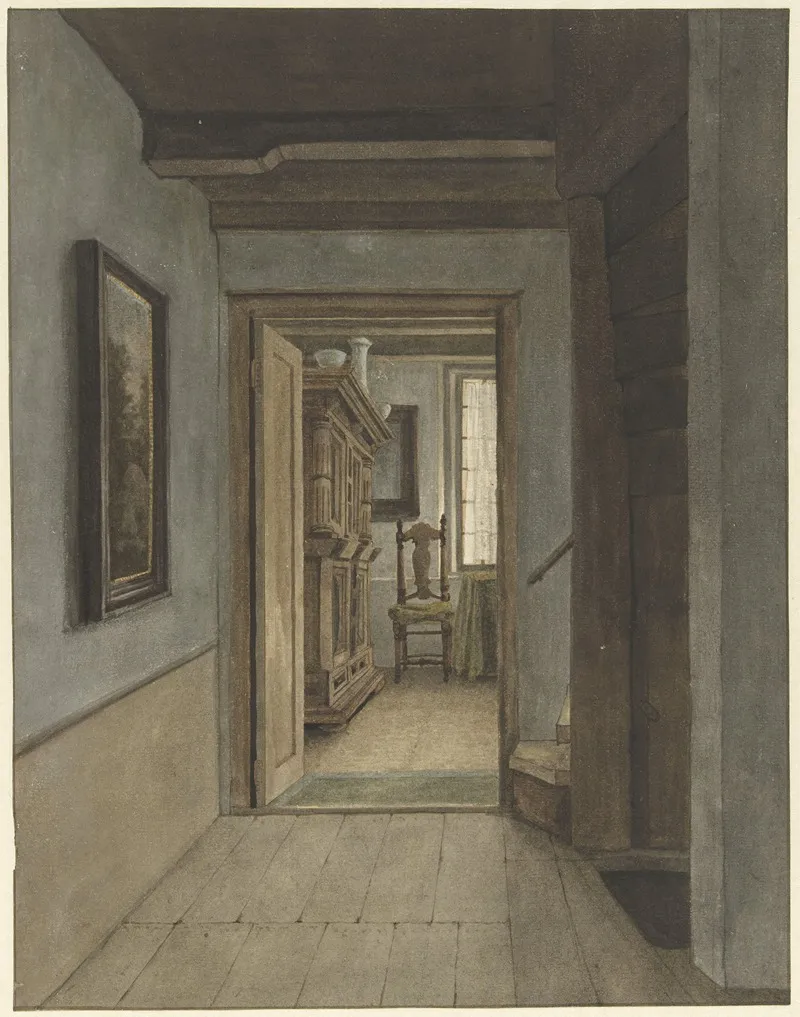 Binnenhuis by Gerrit Lamberts - Canvas Print