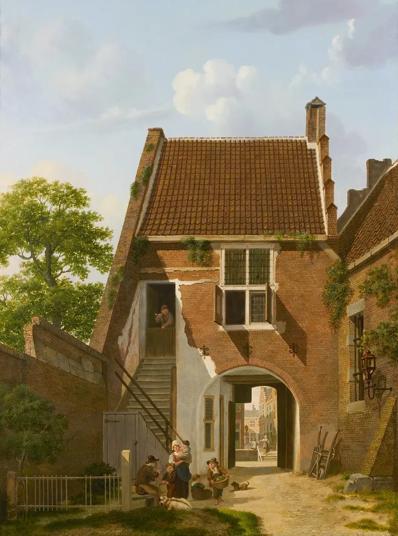 Binnenplaats by Jan Hendrik Verheijen - Canvas Print