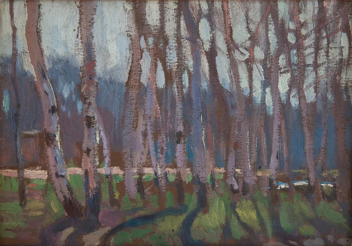 Birch Grove by Jan Stanisławski - Canvas Print