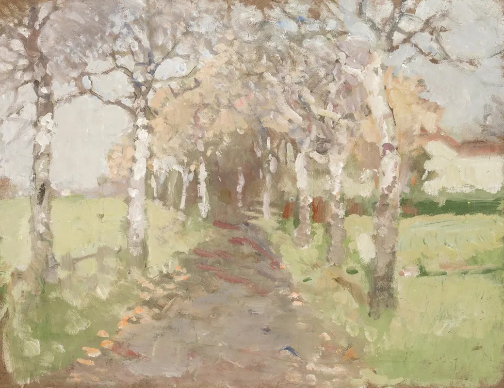 Birkenallee In Bad Aibling by Brynolf Wennerberg - Canvas Print