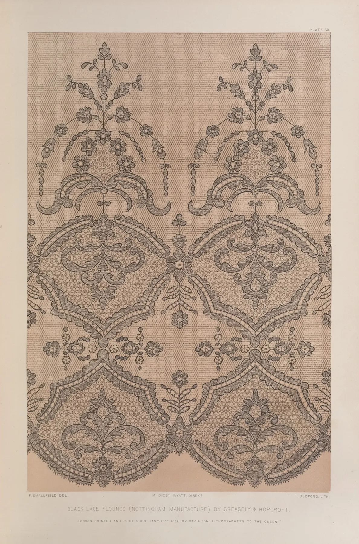 Black Lace Flounce Nottingham Manufacture