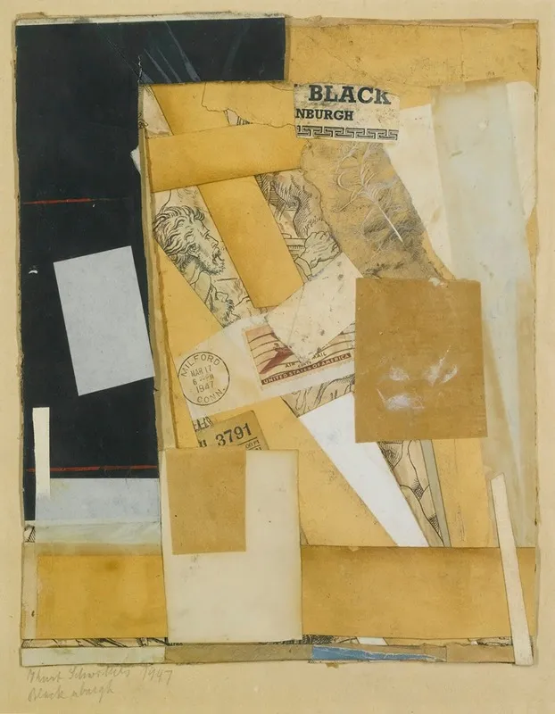 Black Nburgh by Kurt Schwitters - Canvas Print
