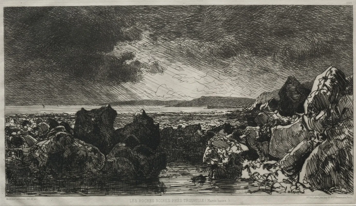 Black Rocks Near Trouville Low Tide