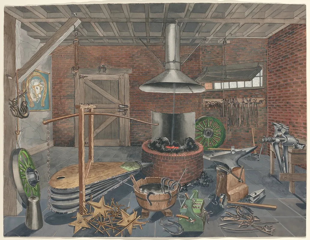 Blacksmith Shop by Perkins Harnly - Canvas Print