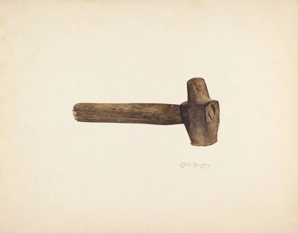 Blacksmiths Hammer by Ethel Dougan - Canvas Print