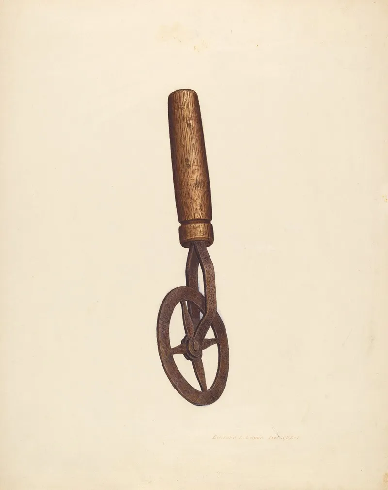 Blacksmiths Measuring Wheel by Edward L. Loper - Canvas Print