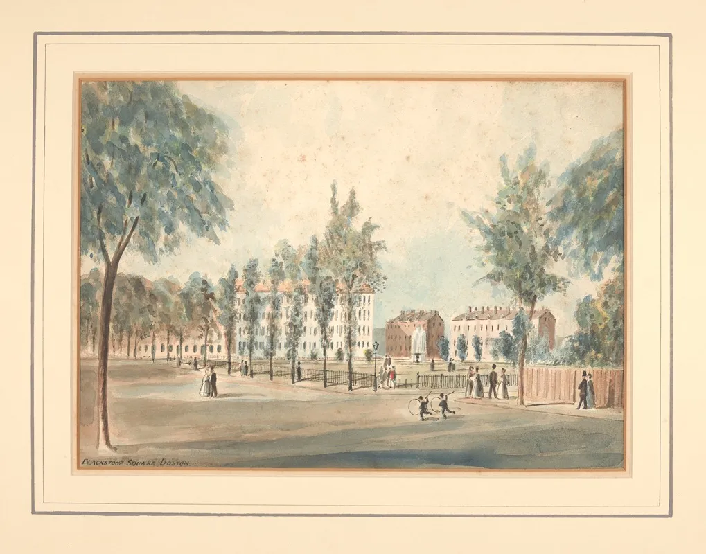 Blackstone Square Boston by Benjamin Champney - Canvas Print