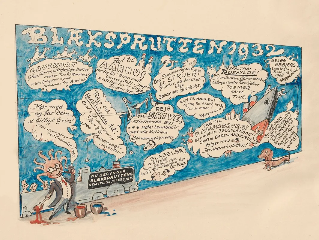 Blaeksputten 1932 by Alfred Schmidt - Canvas Print